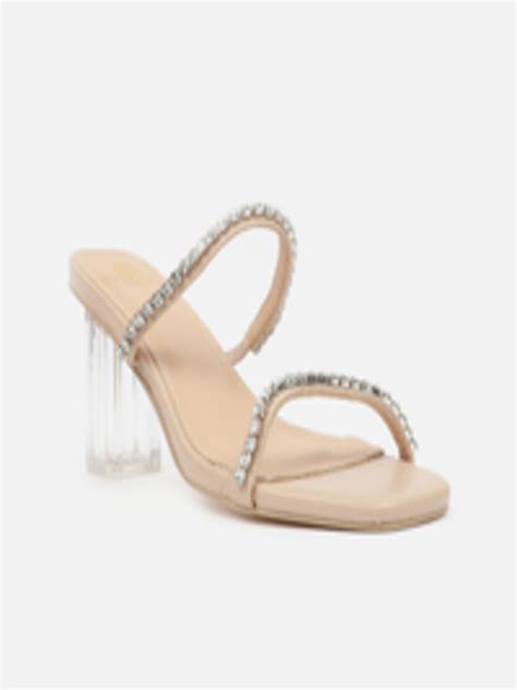 Buy Carlton London Nude Coloured Block Sandals Heels For Women 19305968 Myntra