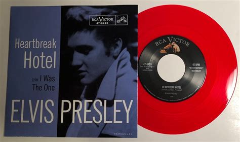 Elvis Presley Heartbreak Hotel And I Was The One Rca Red Vinyl 45 W