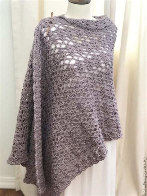 Easy Crochet Rectangle Shawl Pattern Littorina Shawl Christacodesign