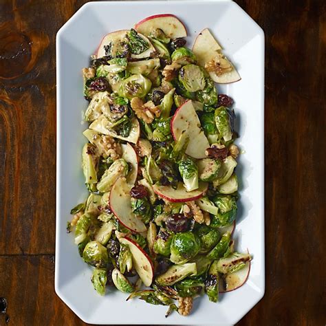 Roasted Brussels Sprout And Apple Salad With Black Walnuts Recipe