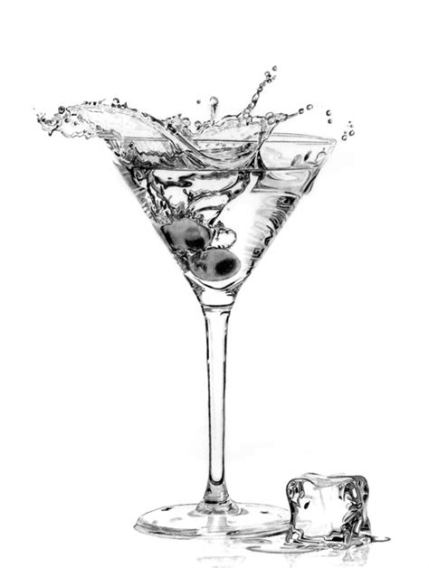 Martini Splash Drawing By Paul Stowe Artmajeur