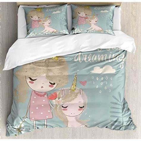 Housse De Couette D Princesse Licorne Marque X Cm