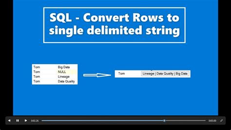 Sql Query Convert Data From Rows Into Single Concatenated And