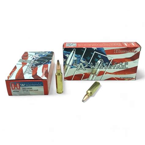 Hornady American Whitetail 300 Wsm 165 Grain Interlock Ammunition 40 Rounds