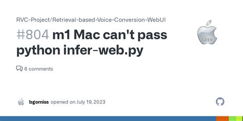 M Mac Can T Pass Python Infer Web Py Issue Rvc Project