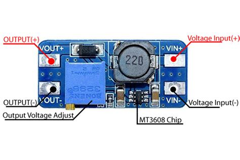 Mt3608 2a Dc Dc Step Up Boost Power Module Pinout Features Datasheet