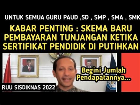 Kabar Gembira Skema Baru Tunjangan Ketika Sertifikat Pendidik Di