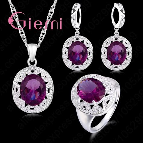 Luxe 925 Sterling Zilveren Bruiloft Sieraden Sets Grandado