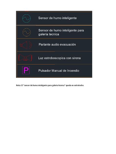 Simbología Sensores De Humo Incendios Pdf