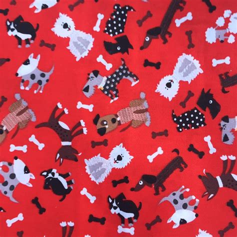 Puppy Dog Fabric Cotton Fabrics Cotton Fabric Fat Quarter Etsy