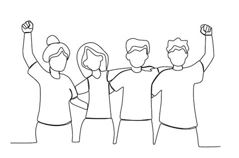 Premium Vector | Group of happy people embracing each other World ...