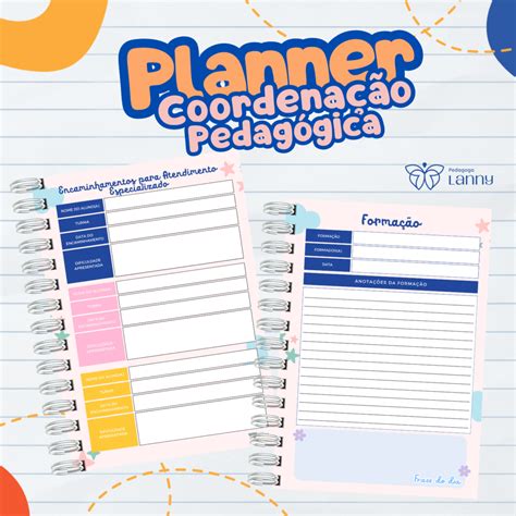 Planner Da Coordena O Pedag Gica Pedagoga Lanny