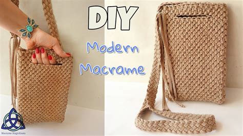 How To Make Macrame Bag Tutorial Easy Macrame Craft Idea