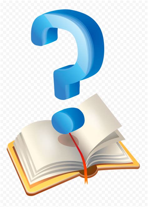 PNG Open Book With Question Mark Cartoon Illustration Citypng