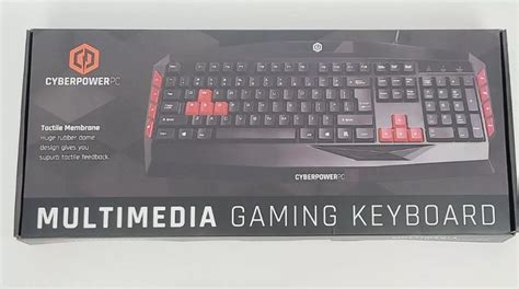 CyberPower PC USB Wired Red LED Multimedia Gaming Keyboard, 44% OFF