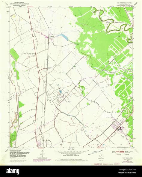 Usgs Topo Map Texas Tx Van Vleck 116866 1952 24000 Stock Photo Alamy