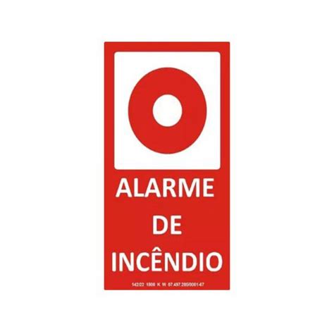 Placa De Alarme De Inc Ndio Fotoluminescente X Cm Placa De