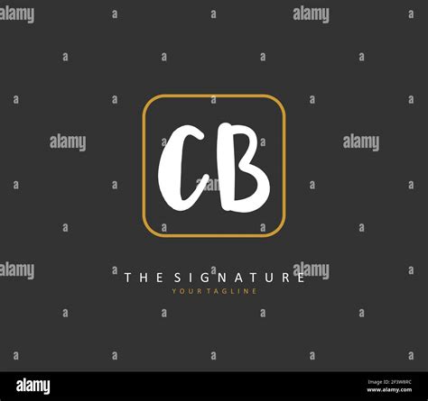 C B Cb Initial Letter Handwriting And Signature Logo A Concept