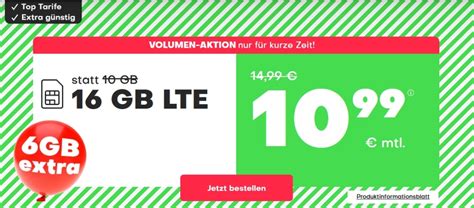 16 GB LTE Allnet Und SMS Flat Jetzt Nur 10 99 Bei Handyvertrag De