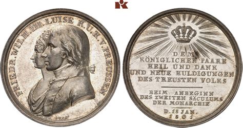 Friedrich Wilhelm III 1797 1840 Silbermedaille 1801 Sommer A 77