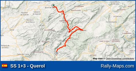 SS 1 3 Querol stage map Rally de España 2006 WRC Rally Maps