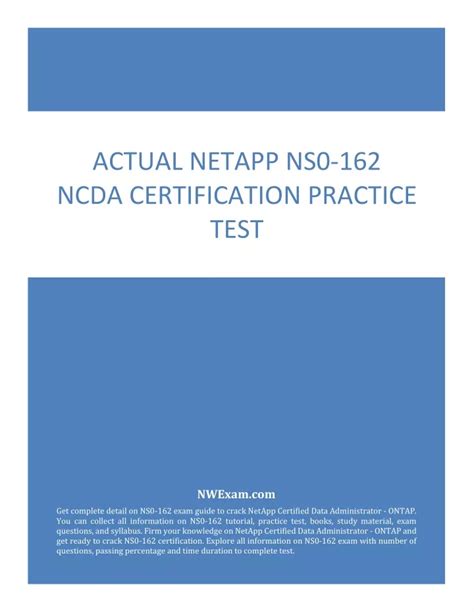 Ppt Updated Actual Netapp Ns0 162 Ncda Certification Practice Test