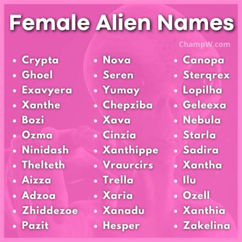 Alien Names For Girls