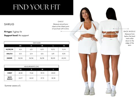 Shrug Size Chart Femme Society