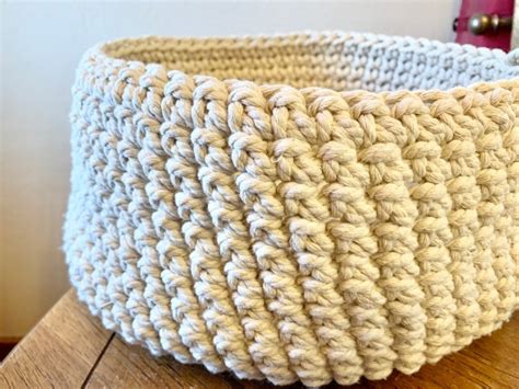 Crochet Basket With Macrame Cord FREE CROCHET PATTERN Craftorator