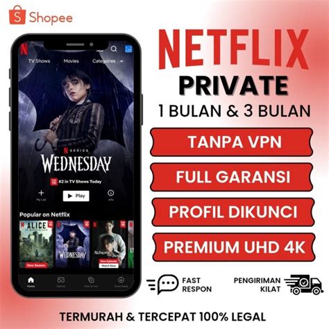 Jual Netfliixx Permium Tanpa Vpn Bulan Full Uhd K Anti Hold