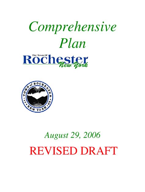 Fillable Online Comprehensive Plan Town Of Rochester Fax Email Print