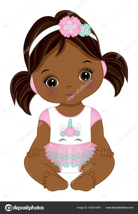 Black Baby Girl Clip Art