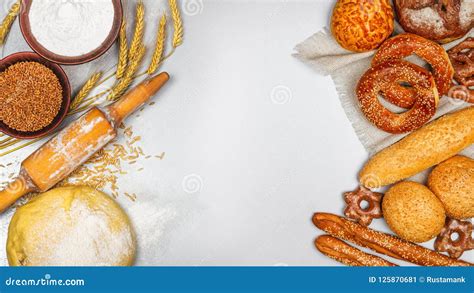 Fresh Bakery Products and Ingredients for His Cooking Stock Image ...