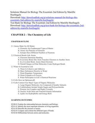 Essential Biochemistry 2nd Edition Solutions Manual