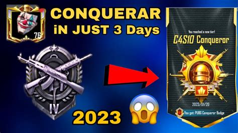 How To Reach Conqueror In Just 3 Days 😱 Youtube