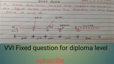 Applied Mechanics Diploma In Civil Engineering Important Numerical