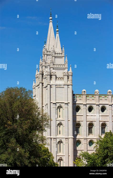 Salt Lake City Mormon LDS Temple Utah 2964.jpg Stock Photo - Alamy