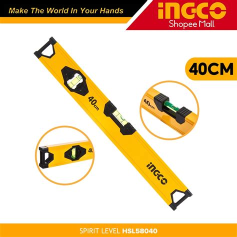 Ingco Spirit Level Leveling Tool 40CM 60CM HSL58040 HSL58060 SS IHT