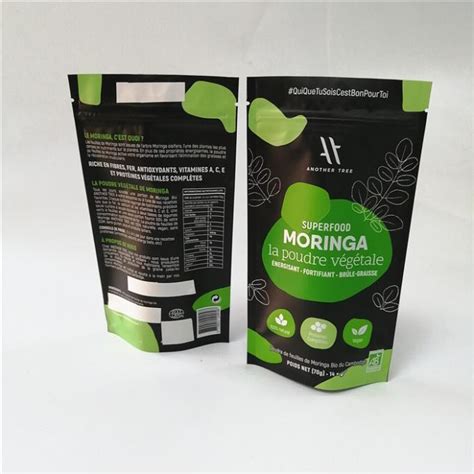 Customized Stand Up Pouches Powder Packaging Moringa Tea Bags