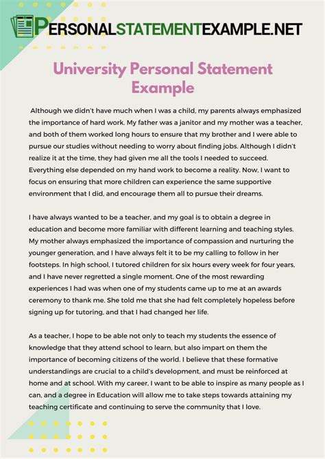 Personal Statement University Model How To Write A Personal Statement 10 Things To Put In Yours