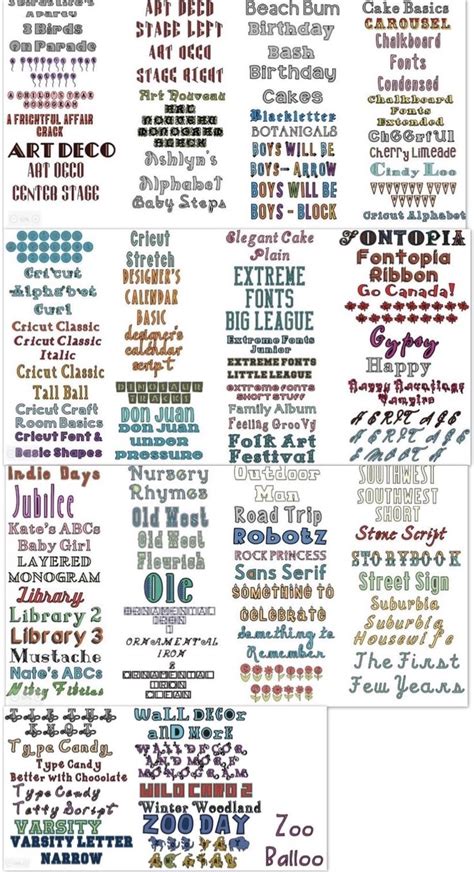 Cricut Fonts for Creative Projects