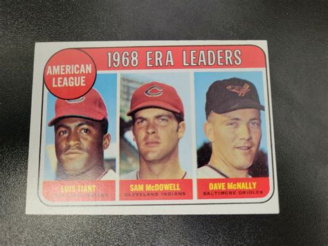 Topps Al Era Leaders Tiant Mcdowell Mcnally Near Mint Ebay