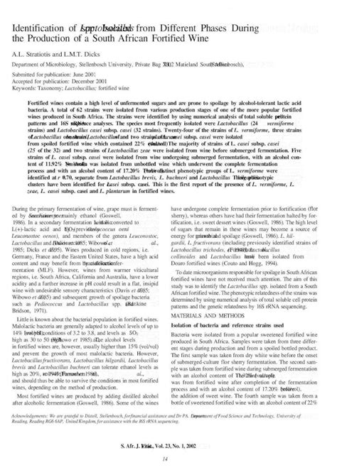 (PDF) Identification of Lactobacillus spp. Isolated from ...