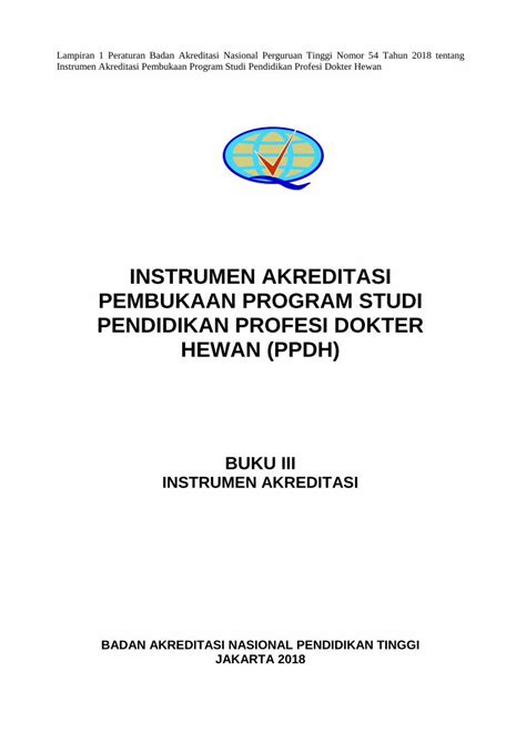 Pdf Instrumen Akreditasi Pembukaan Program Studi Instrumen