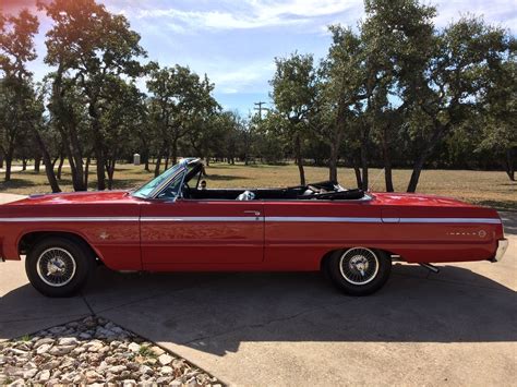 1964 Impala SS Convertible "409" Red w New Black Power Top - Classic ...