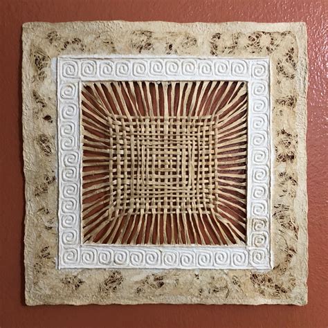 Handmade Amate Paper Wall Art From Mexico 11 34” X 11 34”