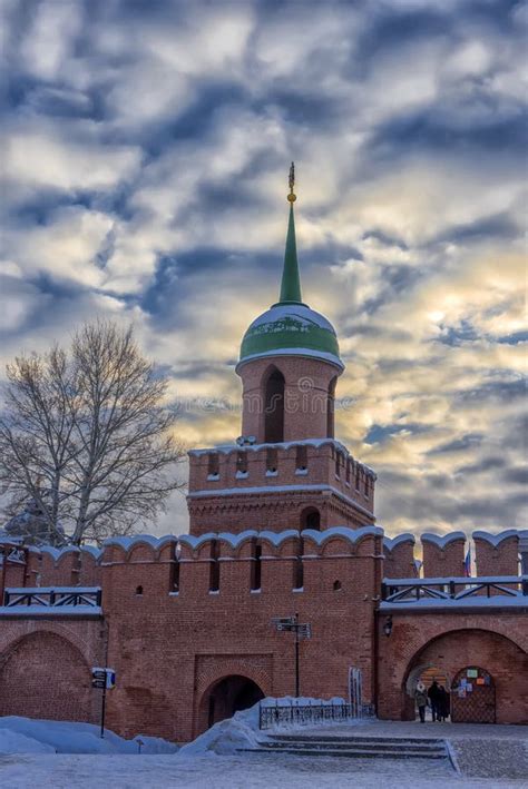 Tula Kremlin in winter editorial photography. Image of entrance - 137043817