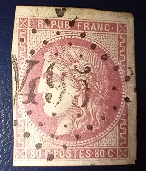 CLASSIC FRANCE STAMP CERES BORDEAUX N 49 Obliterated Rating 320 Euros