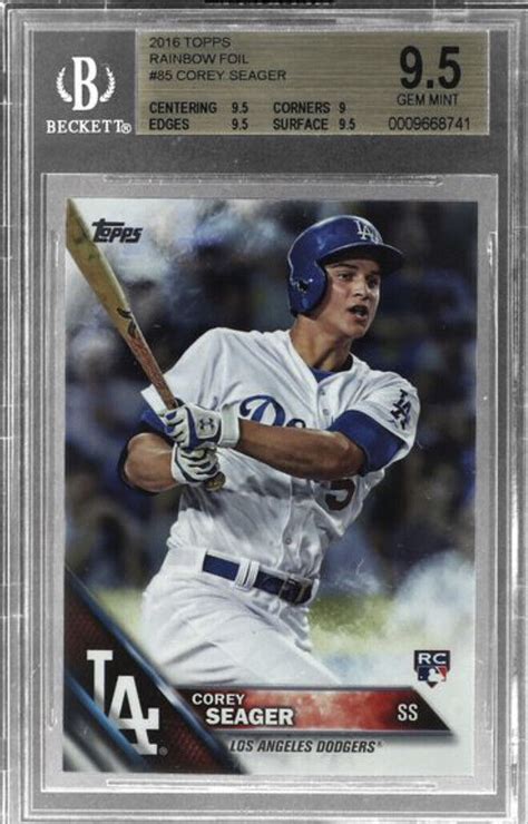 Topps Corey Seager Rainbow Foil Rookie Rc Bgs Rare Ssp Ebay