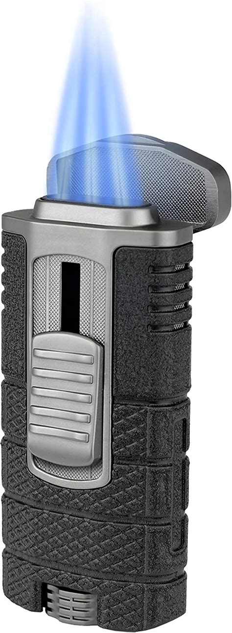 Xikar Tactical Triple Jet Flame Lighter Ergonomic Metal Body Black